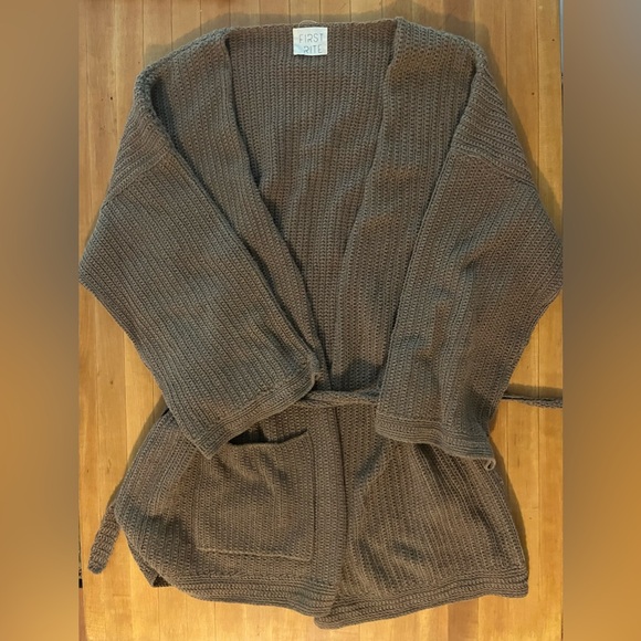 First Rite wrap cardigan in cotton linen VGUC  Small - Picture 1 of 4